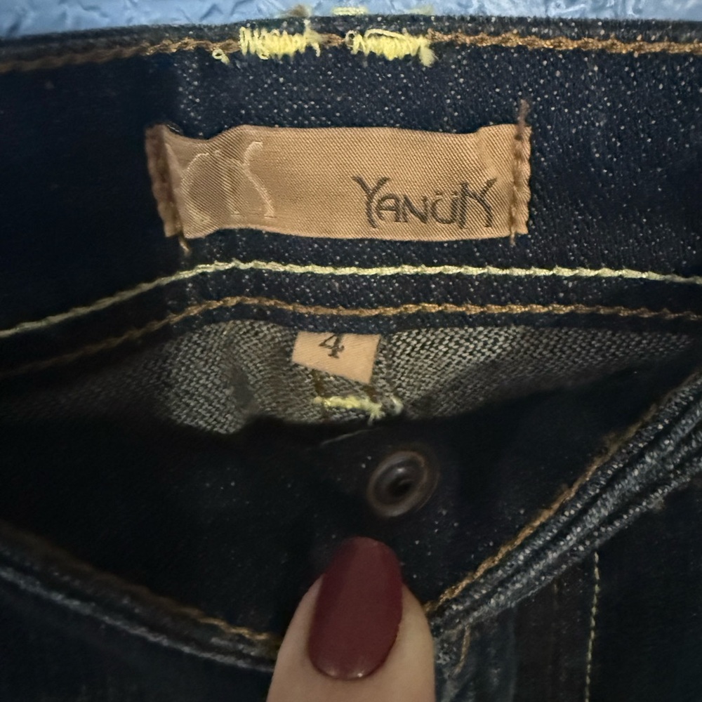 YANUK midi Jean skirt- slit in the front/ Size 4-NWOT Rust - Picture 3 of 3